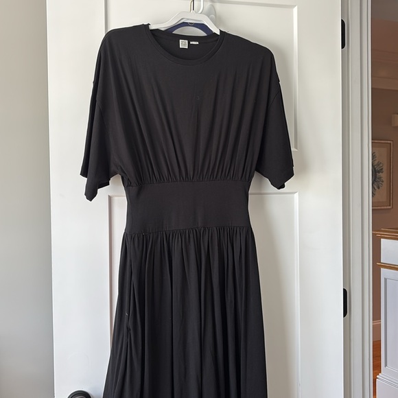 Totem Cotton Tee Dress in Black - Picture 7 of 8